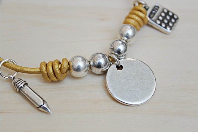 Pulsera Profe Cuero