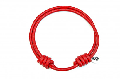 Pulsera Nudos Cuero Sencilla 2