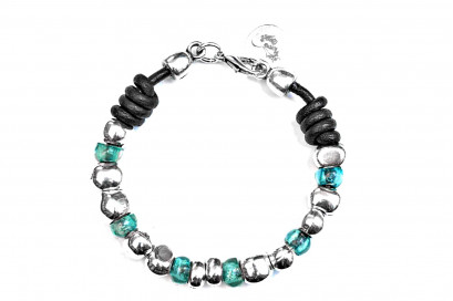 Pulsera Bolas Colores y Nudos