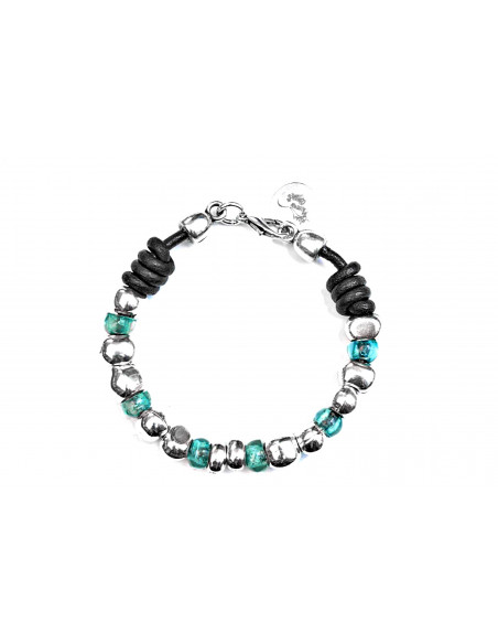 Pulsera Bolas Colores y Nudos