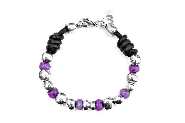 Pulsera Bolas Colores y Nudos