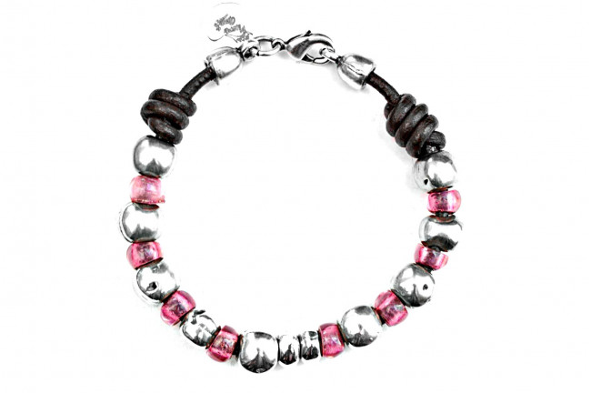 Pulsera Bolas Colores y Nudos