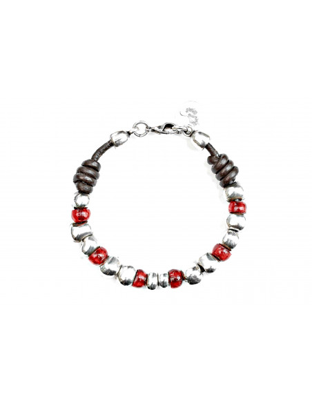 Pulsera Bolas Colores y Nudos