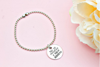 Pulsera No Te Rindas Bolitas