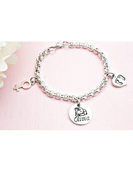 Pulsera Bebé Nombre Niña