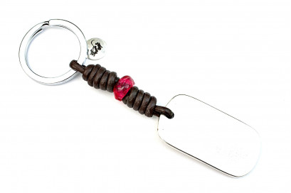 Llavero Militar Grande Resina Rosa