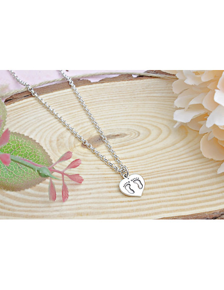 Collar Huellas Bebé con Grabado