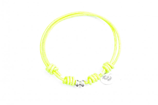 Pulsera cuero nudos corredizos
