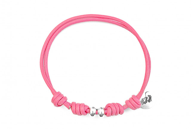 Pulsera cuero nudos corredizos