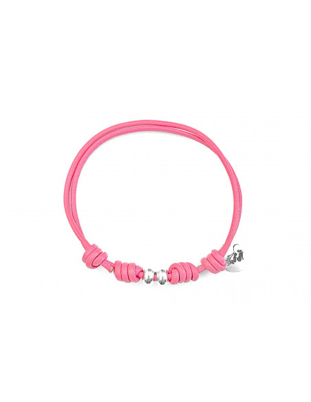 Pulsera cuero nudos corredizos