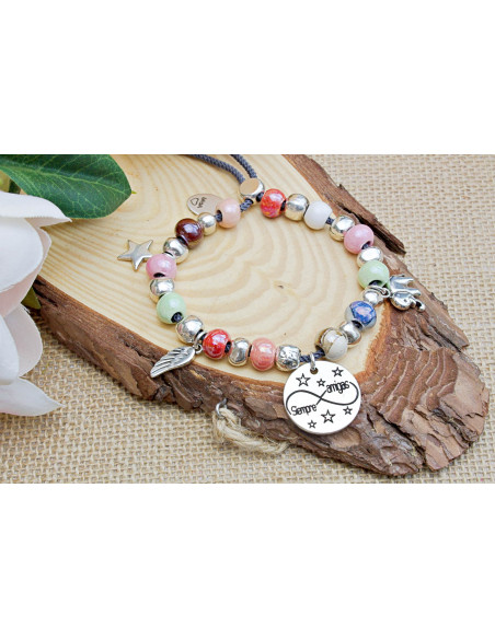 Pulsera bolitas Siempre amigas