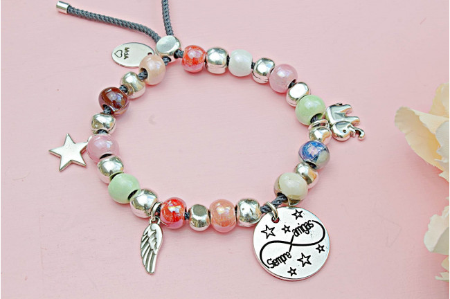 Pulsera bolitas Siempre amigas