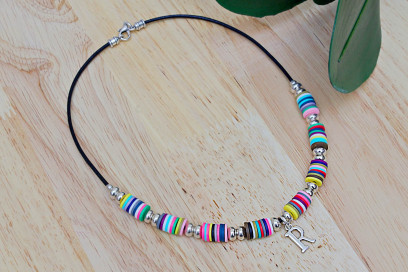 Collar discos con inicial