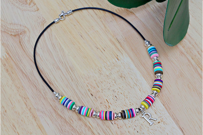 Collar discos con inicial