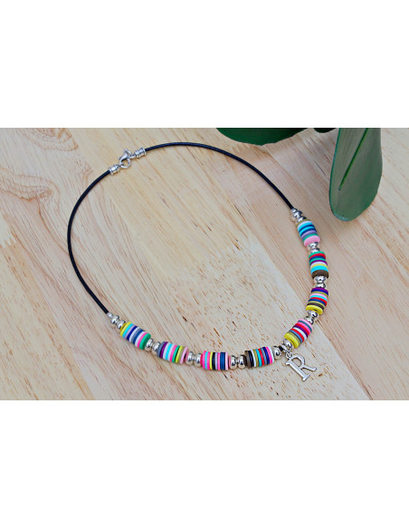 Collar discos con inicial
