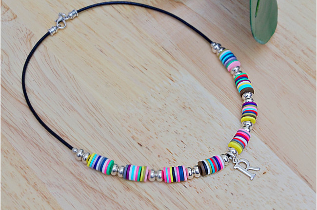 Collar discos con inicial