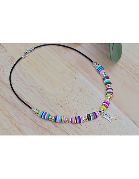 Collar discos con inicial