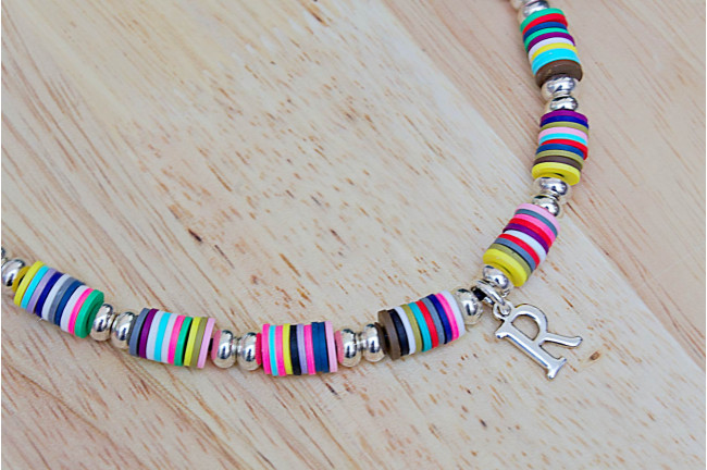 Collar discos con inicial