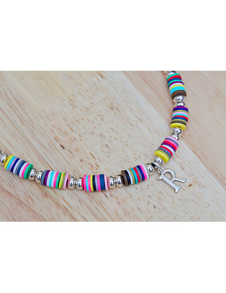 Collar discos con inicial