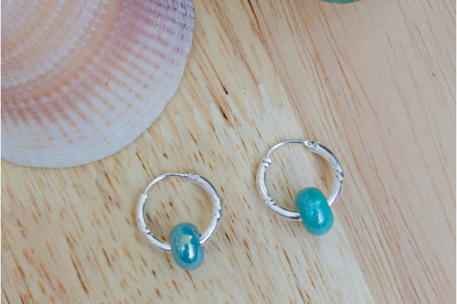 Pendientes aro bolitas