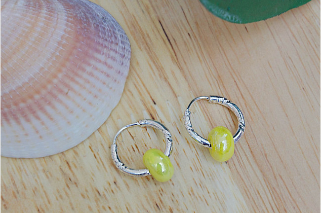 Pendientes aro bolitas