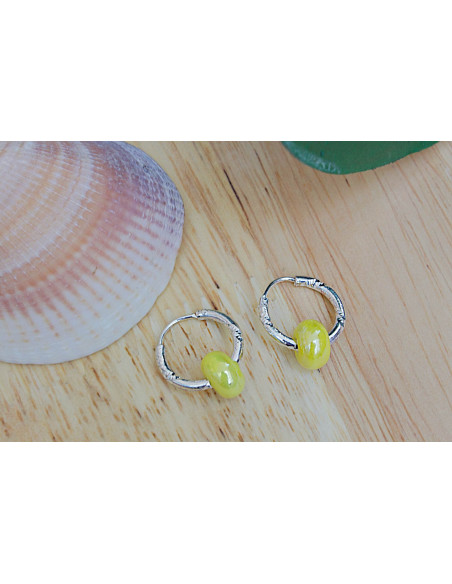 Pendientes aro bolitas