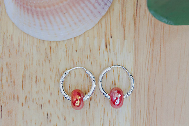 Pendientes aro bolitas