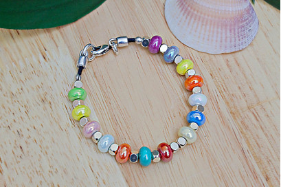 Pulsera bolitas colores