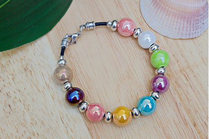 Pulsera bolas de colores