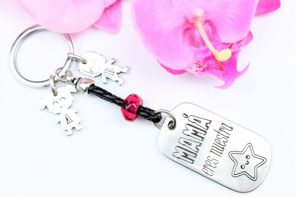 Llavero Mamá eres nuestra estrella