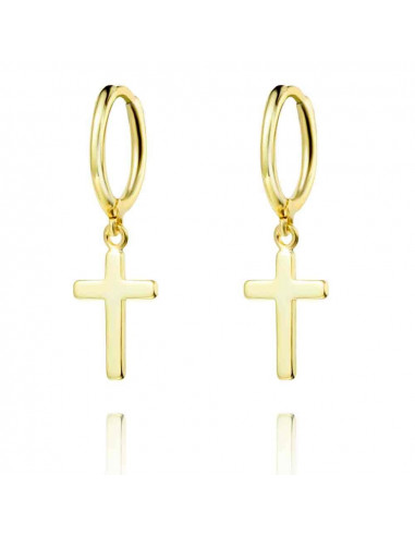 Pendientes Cruz Lisa
