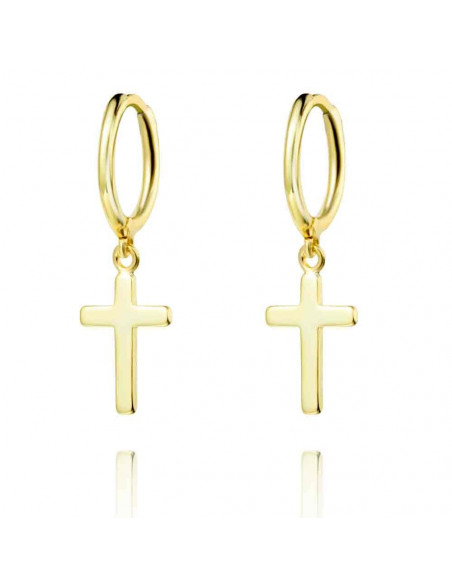 Pendientes Cruz Lisa