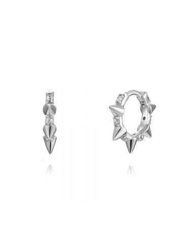 Pendientes Pinchos Plata y Circonitas