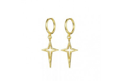 Pendientes Oro Cruz