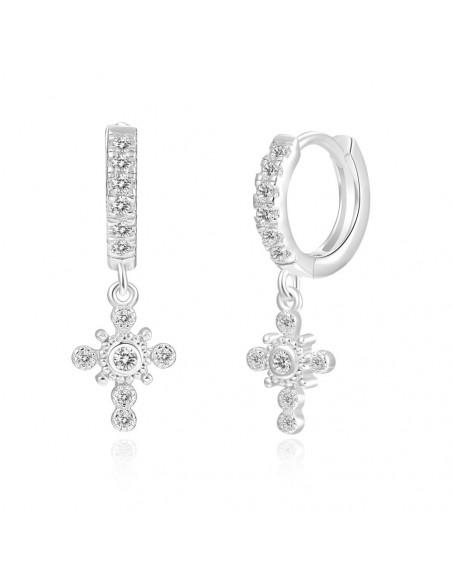 Pendientes Circonita Cruz