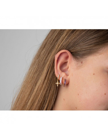 Pendientes Circonita Cruz