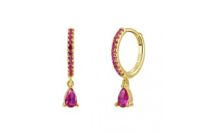 Pendientes Lágrima Rubí