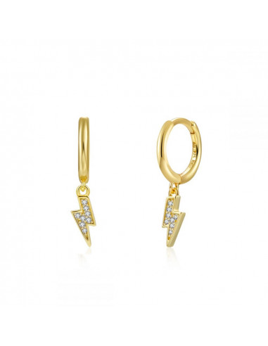 Pendientes Circonita Aro Rayo