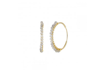 Pendientes Aro Labradoritas