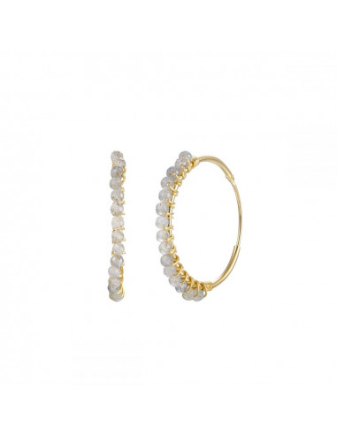 Pendientes Aro Labradoritas
