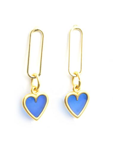 Pendientes blue heart