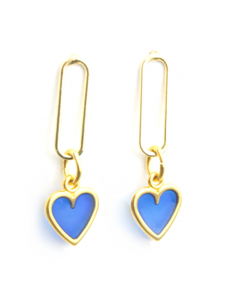 Pendientes blue heart