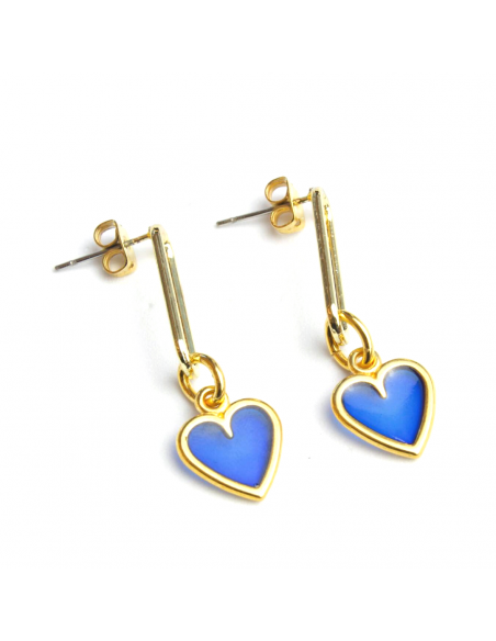 Pendientes blue heart