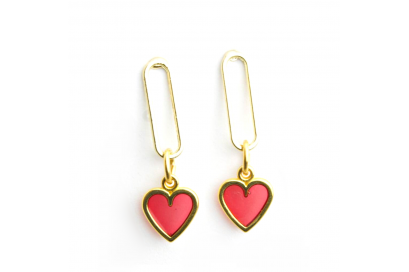 Pendientes red heart