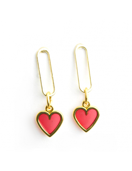 Pendientes red heart