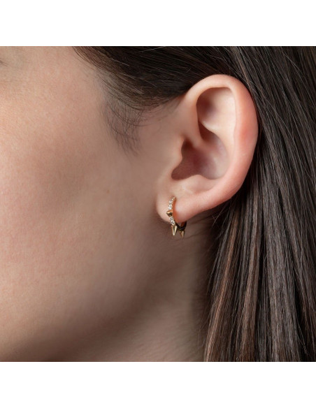 Pendientes Pincho Oro Circonitas