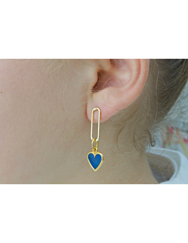 Pendientes blue heart