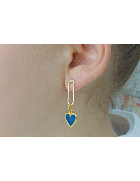 Pendientes blue heart