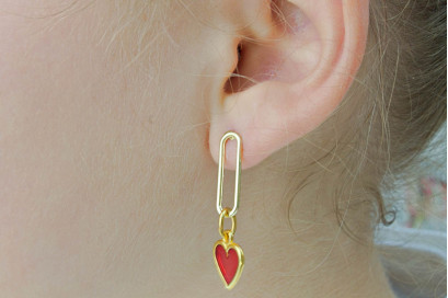 Pendientes red heart 2