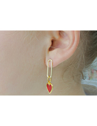 Pendientes red heart